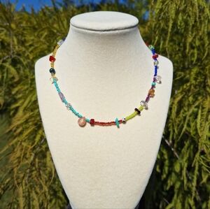 Gemstone, Czech Glass Beaded Necklace ~ Handcrafted Jewelry